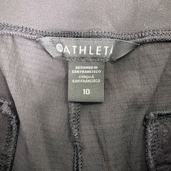 Athleta Black Jogger Nylon Zipper Pocket Jogger Pants Size 10 - Picture 11 of 13